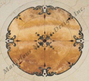 round marble floor design